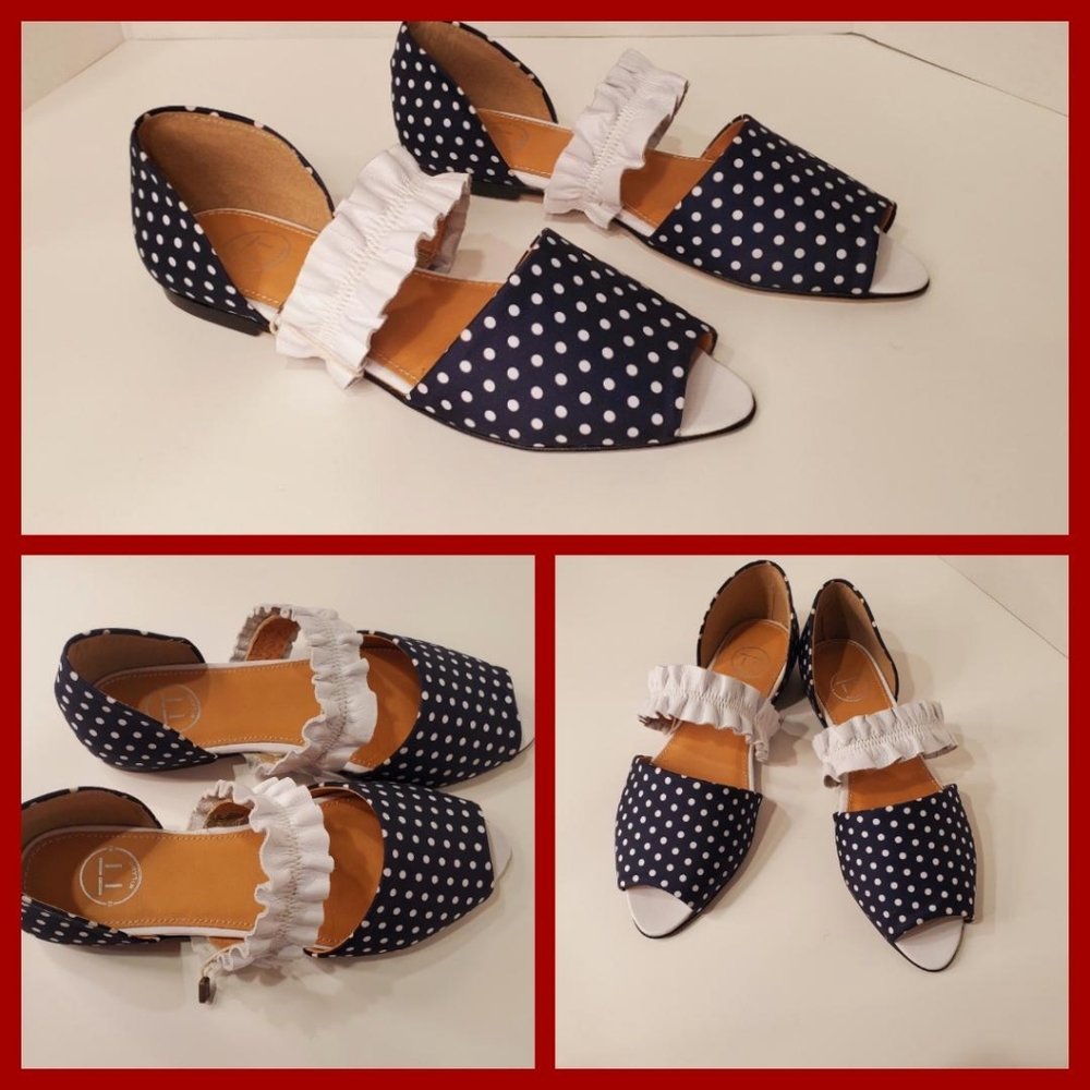 🆕️TT Bagatt Milano Peep Toe Flats Size 8.